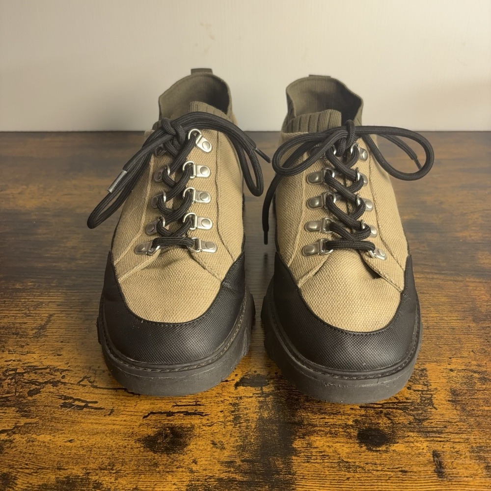 Dr Scholls Heist Sneaker Shoes Womens 8.5M Tan Lace Up Chunky - Picture 4 of 8